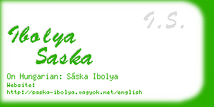 ibolya saska business card